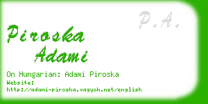 piroska adami business card